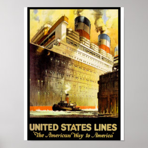 Poster "La voie américaine vers l'Amérique"