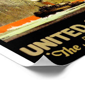 Poster "La voie américaine vers l'Amérique" (Coin)