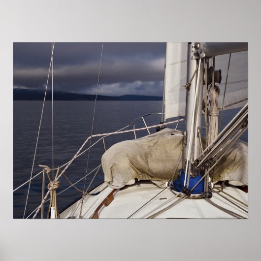 Poster La voile dans une tempête - Art (Devant)