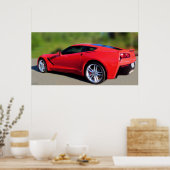 POSTER LA VOITURE SPORTIVE AMÉRICAINE : CORVETTE (Cuisine)
