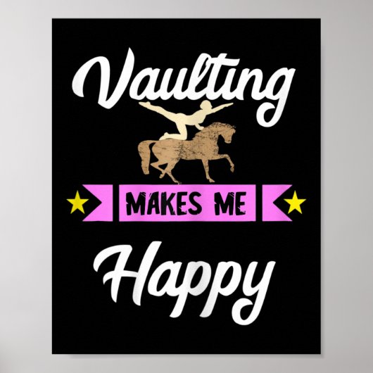 Poster La Voûte Me Rend Joyeux Cheval Equestre (Devant)