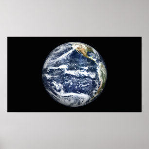 Poster La vue de la pleine terre a centré au-dessus d'OC