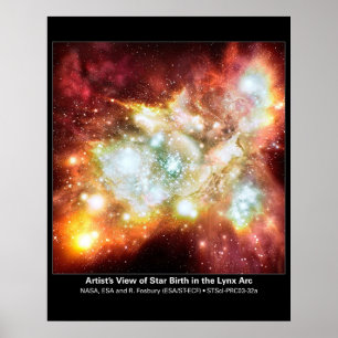 Poster La vue de l'artiste de la naissance d'étoile dans