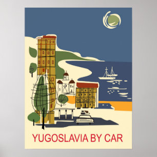Poster La Yougoslavie en la voiture