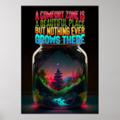 Poster La zone de confort est un bel endroit | motivation (Devant)