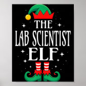 Poster Lab Scientist Elf Job Title Funny Christmas Matchi (Devant)