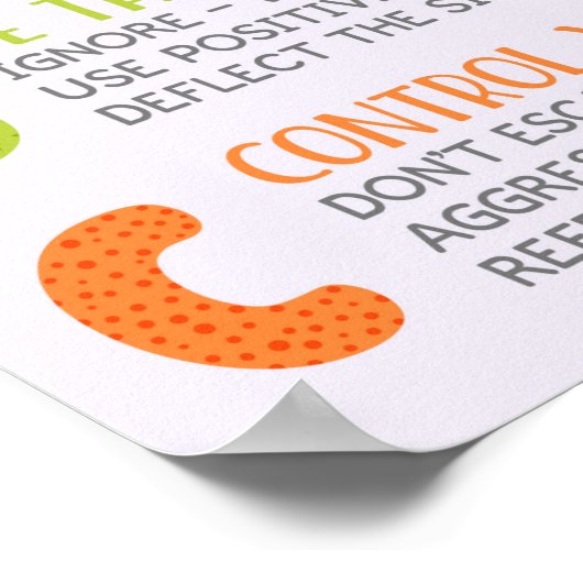 Poster L'ABC de l'intimidation Campagne anti-intimidation (Coin)