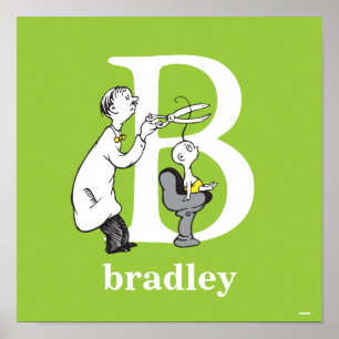 Poster L'ABC du Dr Seuss : Lettre B - Blanc Ajoutez vot