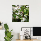 Poster L'abeille collecte le pollen (Bureau à domicile)