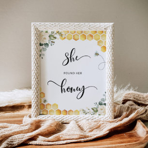 Poster L'abeille elle a trouvé sa douche de mariée au mie