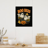 Poster L'abeille fantôme drôle de Halloween mignon (Cuisine)
