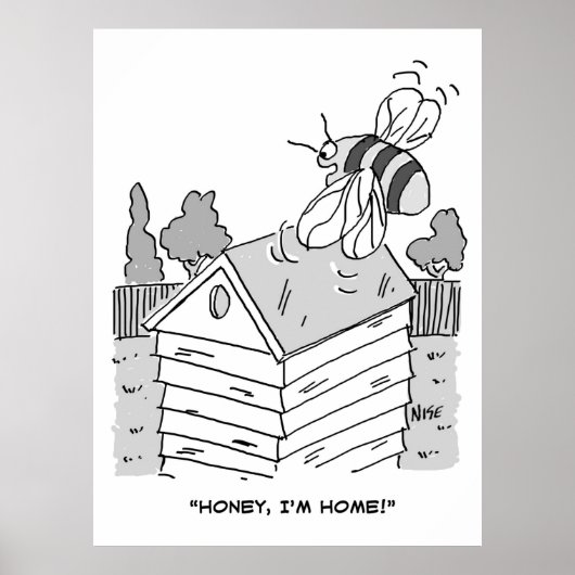 Poster L'abeille retourne à sa ruche (Devant)