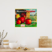 Poster Label Apple Mountain ValleyHamilton, MT (Cuisine)