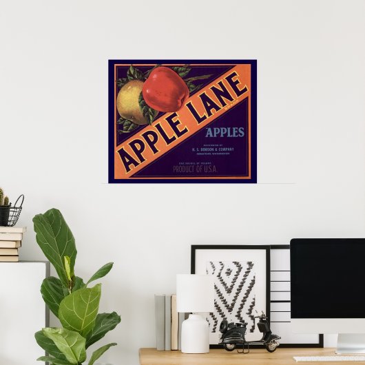 Poster Label Crate d'Apple Lane (Bureau à domicile)