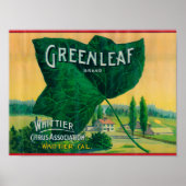 Poster Label de citron vertWhittier, CA (Devant)