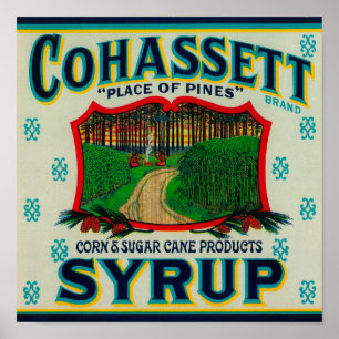 Poster Label de sirop Cohassett Cairo, GA