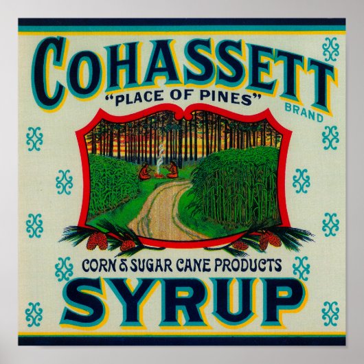 Poster Label de sirop Cohassett Cairo, GA (Devant)