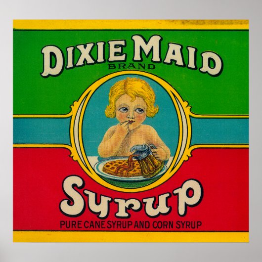 Poster Label Dixie Maid SiropCairo, GA (Devant)