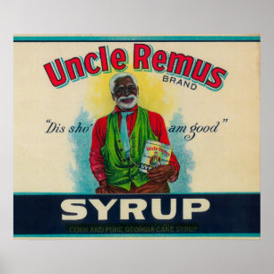 Poster Label du sirop Oncle Remus Cairo, GA
