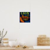 Poster Label Lion Yam Sunset, LA (Cuisine)