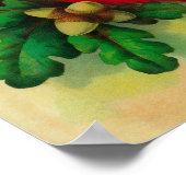 Poster Label orange feuille de chênePorterville, CA (Coin)