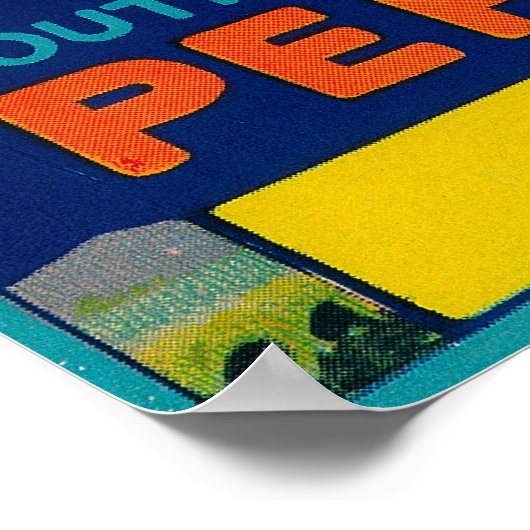 Poster Label Possum PersimmonCalifornie du Sud (Coin)