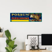Poster Label Possum PersimmonCalifornie du Sud (Bureau à domicile)