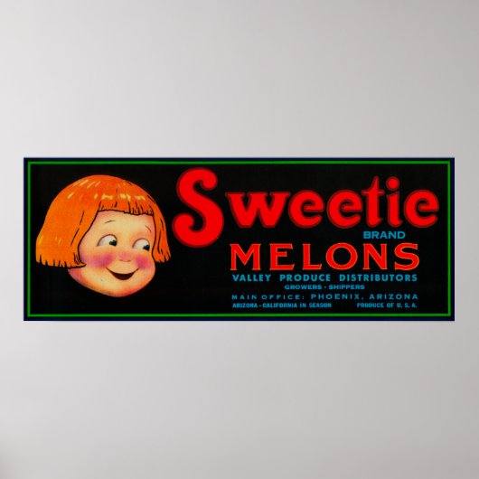 Poster Label Sweetie Melon Phoenix, AZ (Devant)
