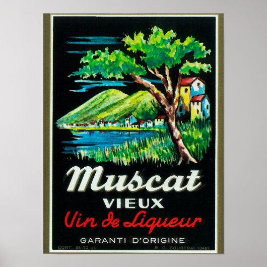 Poster Label Vieux MuscatEurope (Devant)
