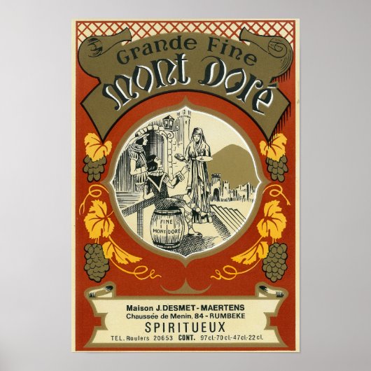 Poster Label Vin Mont DoreEurope (Devant)