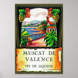 Poster Label Vin Muscat De ValenceEurope
