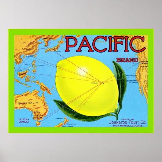 Poster Lable vintage Fruit (Devant)