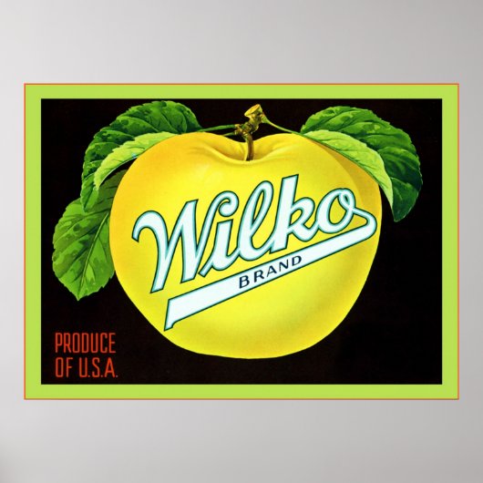 Poster Lable vintage Fruit (Devant)