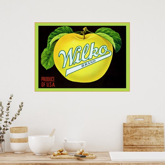 Poster Lable vintage Fruit (Cuisine)