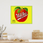 Poster Lable vintage Fruit (Cuisine)
