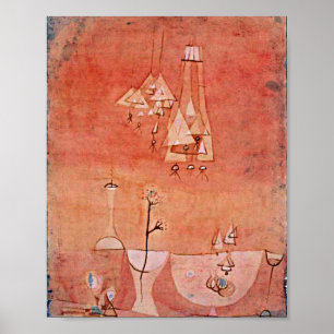 Poster Laboratoire botanique, célèbre peinture,