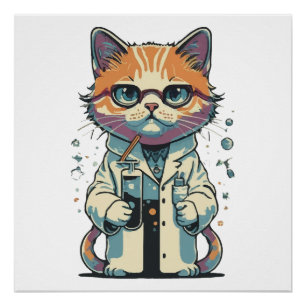 Poster Laboratoire de chat ciblé