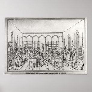 Poster Laboratoire de chimie du baron Justus von Liebig