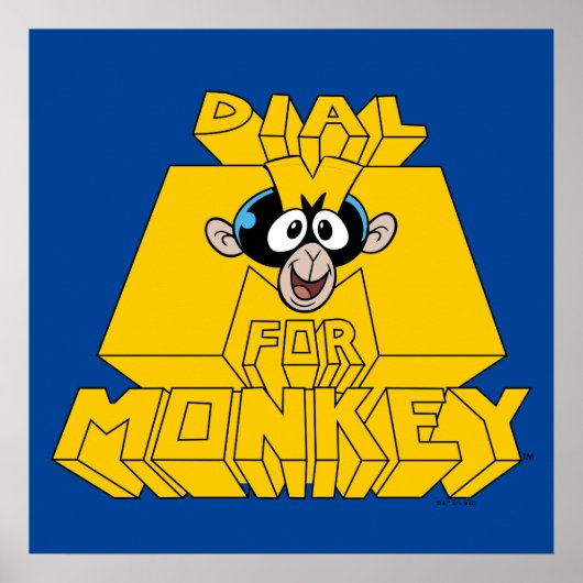 Poster Laboratoire de Dexter - Composez M pour singe (Devant)