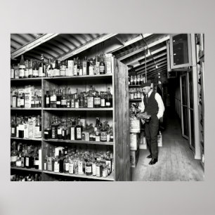 POSTER LABORATOIRE D'INTERDICTION DU TRÉSOR DES ANNÉES 19