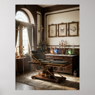 Poster Laboratoire Médical Steampunk Victorien