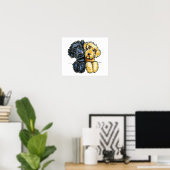 Poster Labradoodles Black Yellow Lined Up (Bureau à domicile)