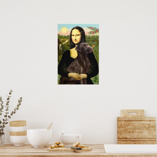 Poster Labrador (Chcolate) - Mona Lisa (Cuisine)