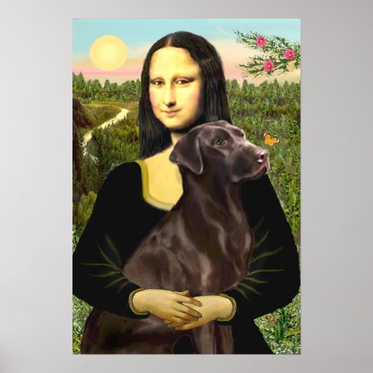 Poster Labrador (Chocolat) - Mona Lisa (Devant)