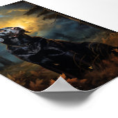 Poster Labrador de chocolat la nuit (Coin)