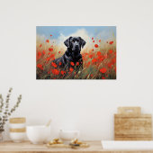 Poster Labrador en pavois (Cuisine)