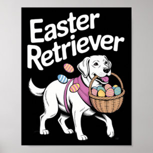 Poster Labrador Golden Retriever Bunny Springs OEufs East