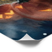 Poster Labrador Halloween avec la peur Citrouille (Coin)