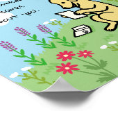 Poster Labrador jaune et lettre que quelqu'un prend soin (Coin)