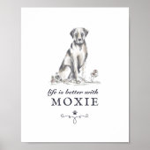 Poster Labrador Life est meilleur avec le nom de chien pe (Devant)